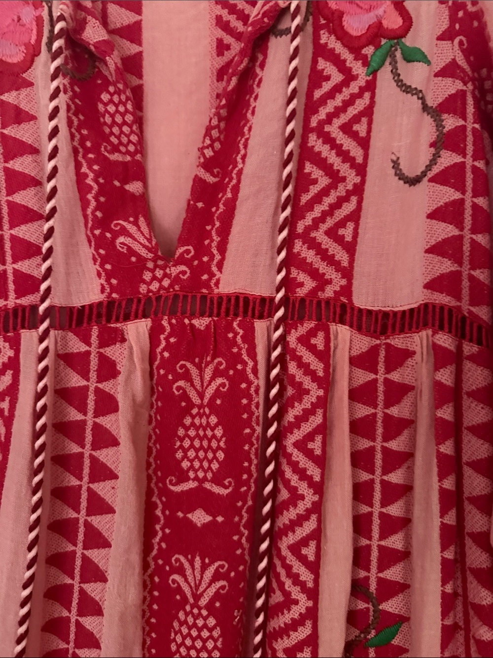 Farm Rio Red Floral and strawberry Maxi Dress - Picture 4 of 6